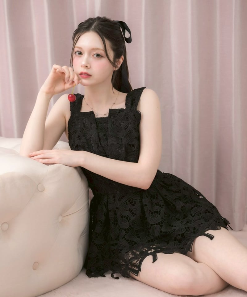 大人気作家さま　リボンダブリエ　ショート丈 リボンレースショートロンパース | DOLCELICHE（ドルチェリーチェ）