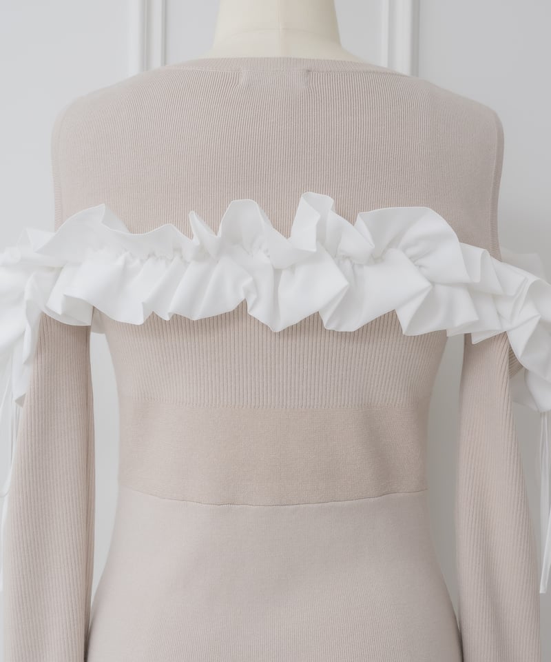 バイカラーフリルニットワンピース | DOLCELICHE（ドルチェリーチェ）