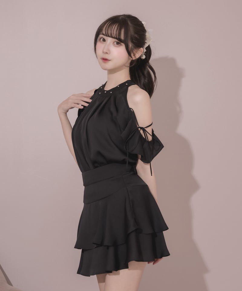 ビジュー付きティアードセットアップ | DOLCELICHE（ドルチェリーチェ）