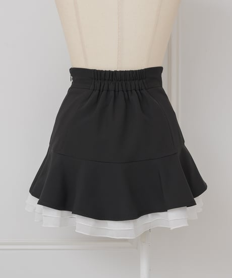 シフォンティアードミニスカート