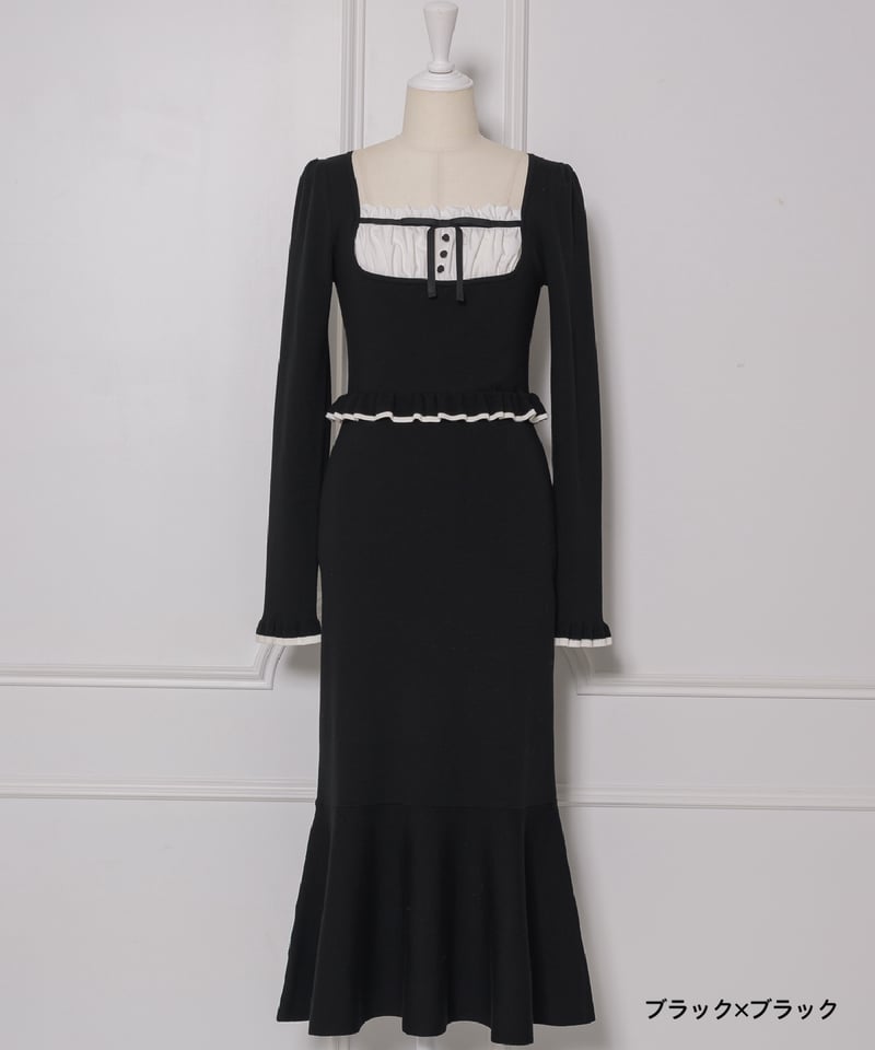 ラウンドフリルニットワンピース | DOLCELICHE（ドルチェリーチェ）