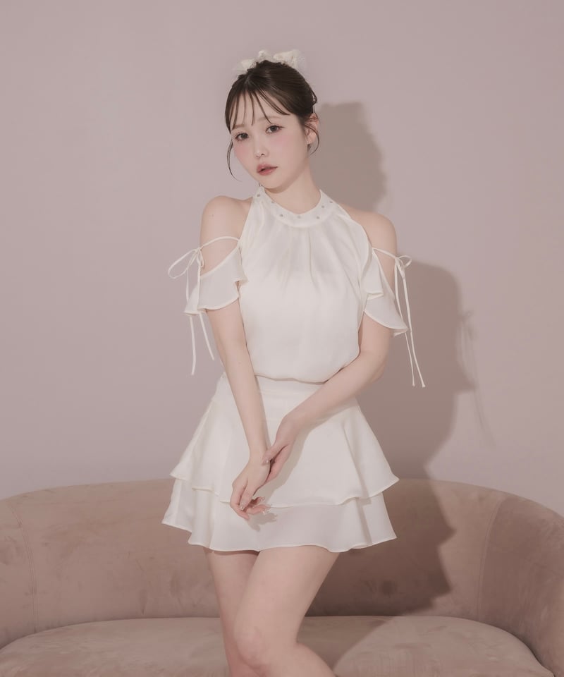 ビジュー付きティアードセットアップ | DOLCELICHE（ドルチェリーチェ）