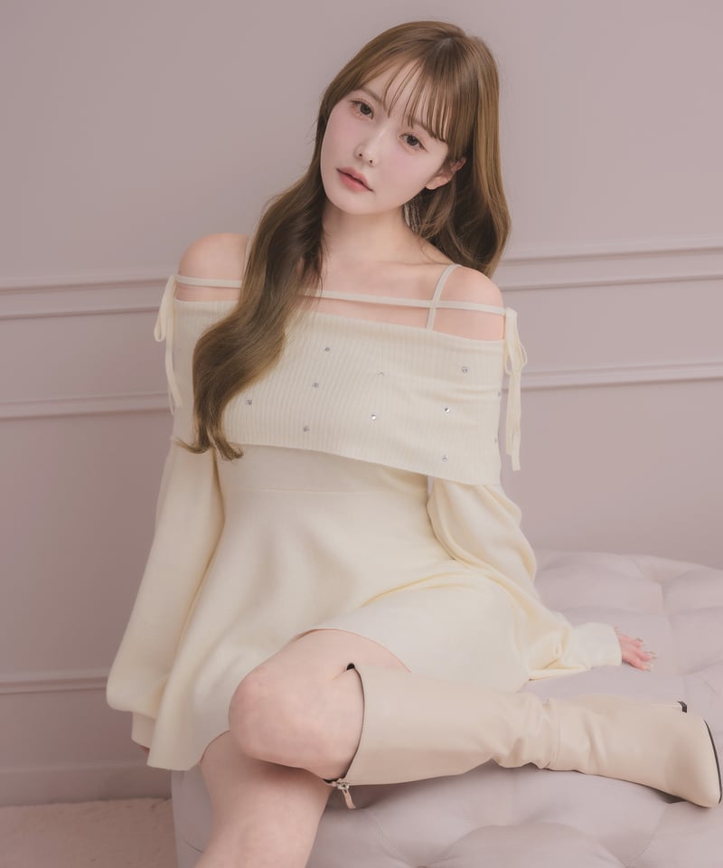 ペプラムトップスニットセットアップ | DOLCELICHE（ドルチェリーチェ）