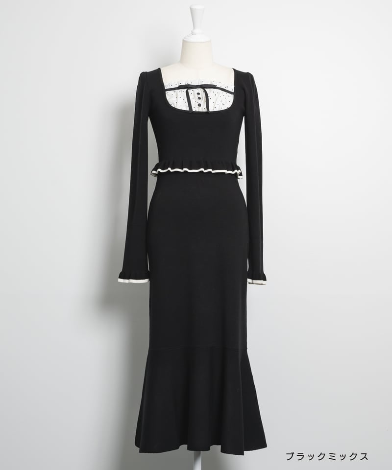 ラウンドフリルニットワンピース | DOLCELICHE（ドルチェリーチェ）