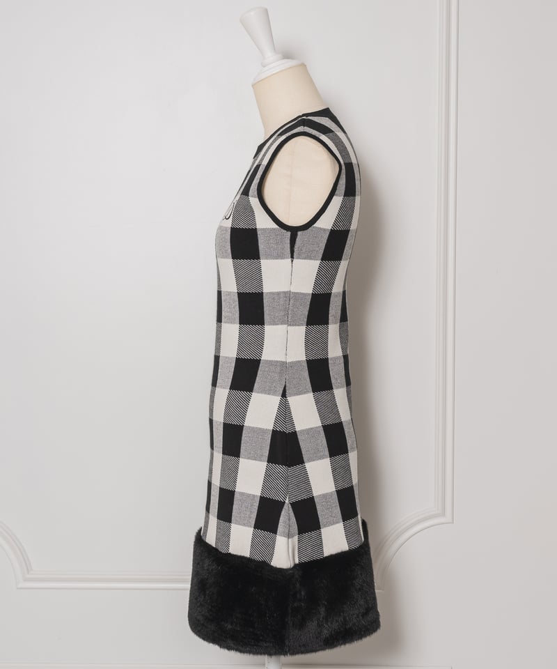 vintage チェック ミニワンピ キルティング itimi otoe OZ vintage