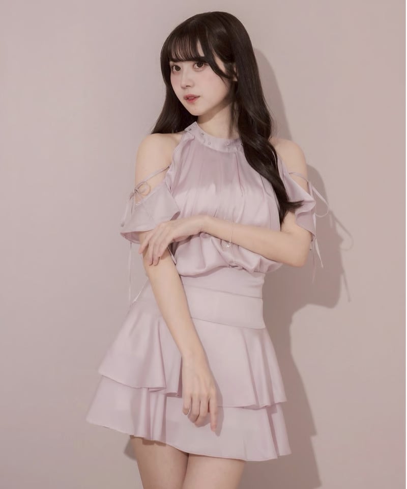 ビジュー付きティアードセットアップ | DOLCELICHE（ドルチェリーチェ）