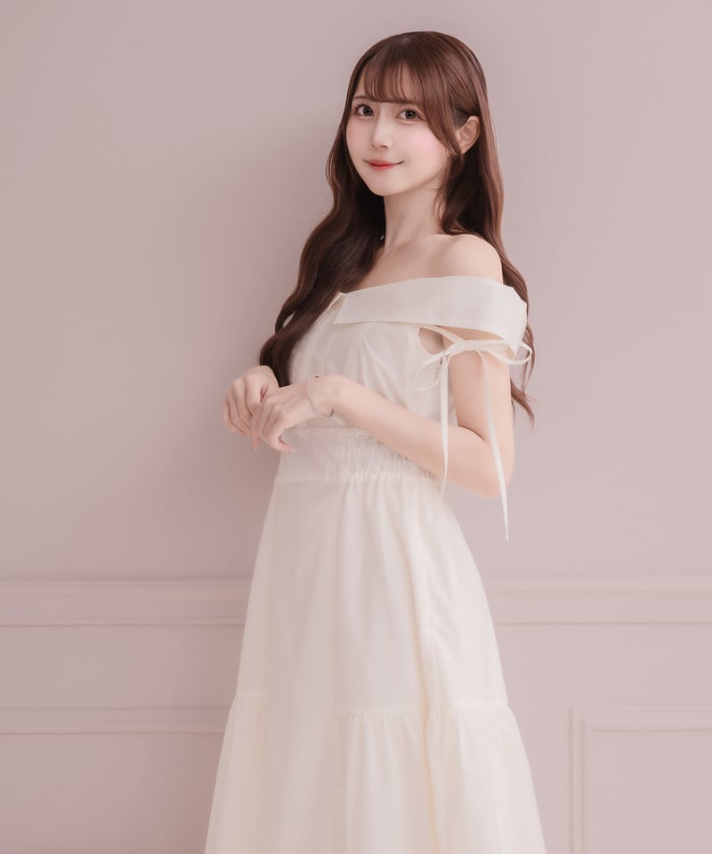 Darich ホルターネックオフショルダートップス フリーサイズ ホワイト フロントホックオフショルダーワンピース | DOLCELICHE（ドルチェ