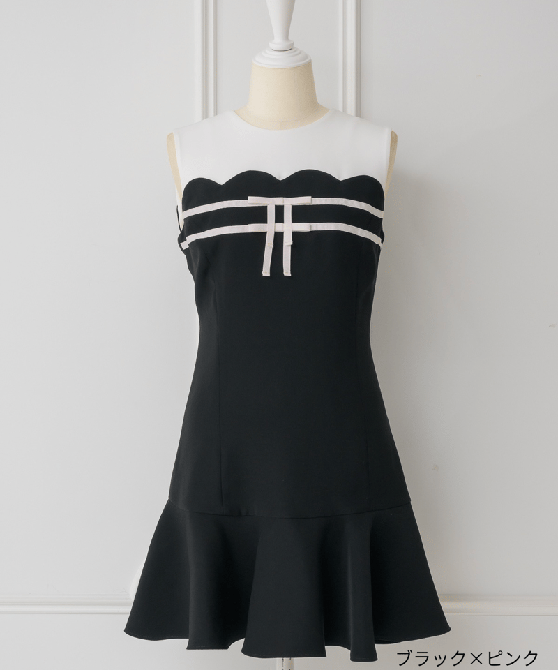 MANAOLA トップス/ショートワンピース スカラップミニワンピース | DOLCELICHE（ドルチェリーチェ）