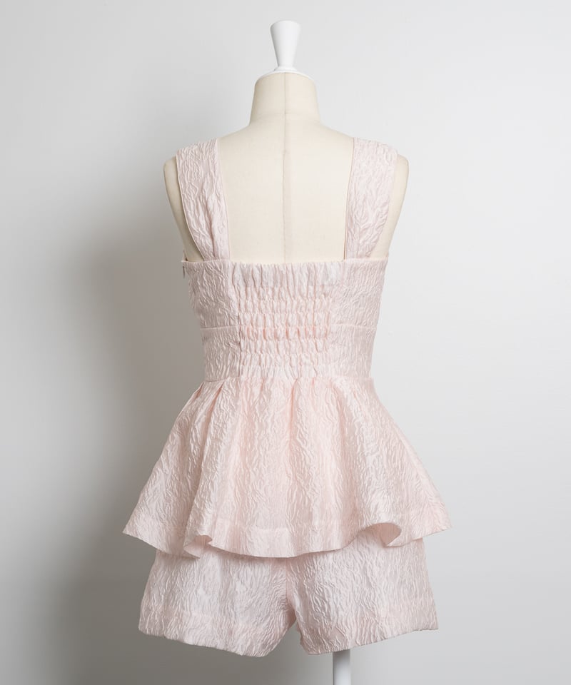 【新品未使用】エムミーエメ　puffyジャガードショートロンパース puffyジャガードショートロンパース | DOLCELICHE（ドルチェリーチェ）