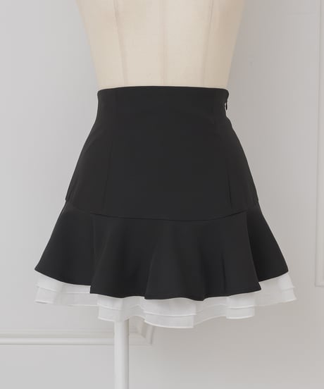 シフォンティアードミニスカート