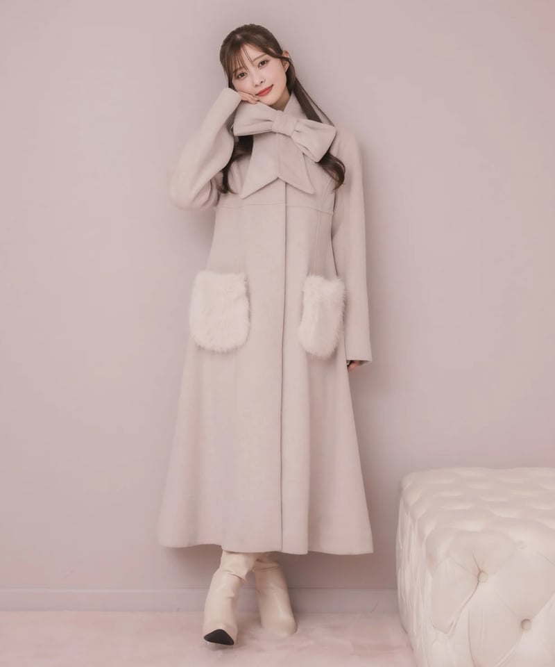 3wayリボンティペットロングコート | DOLCELICHE（ドルチェリーチェ）