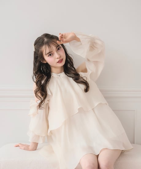 バックリボンシフォンセットアップ