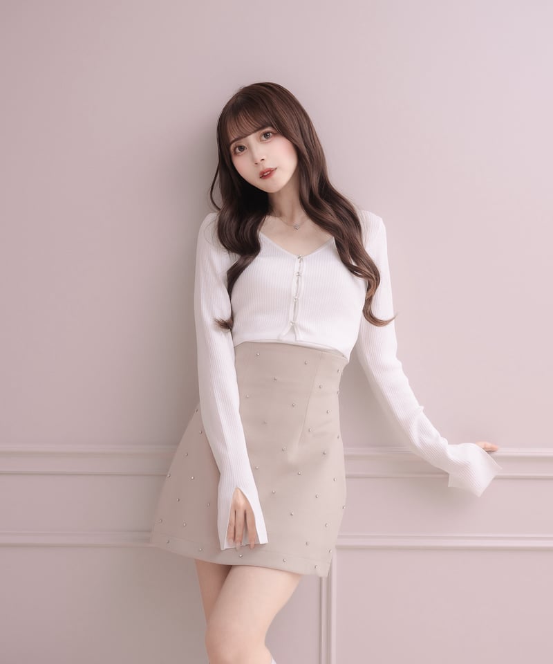 カーディガン【white】ドルチェ UVカットラメカーディガン | DOLCELICHE（ドルチェリーチェ）
