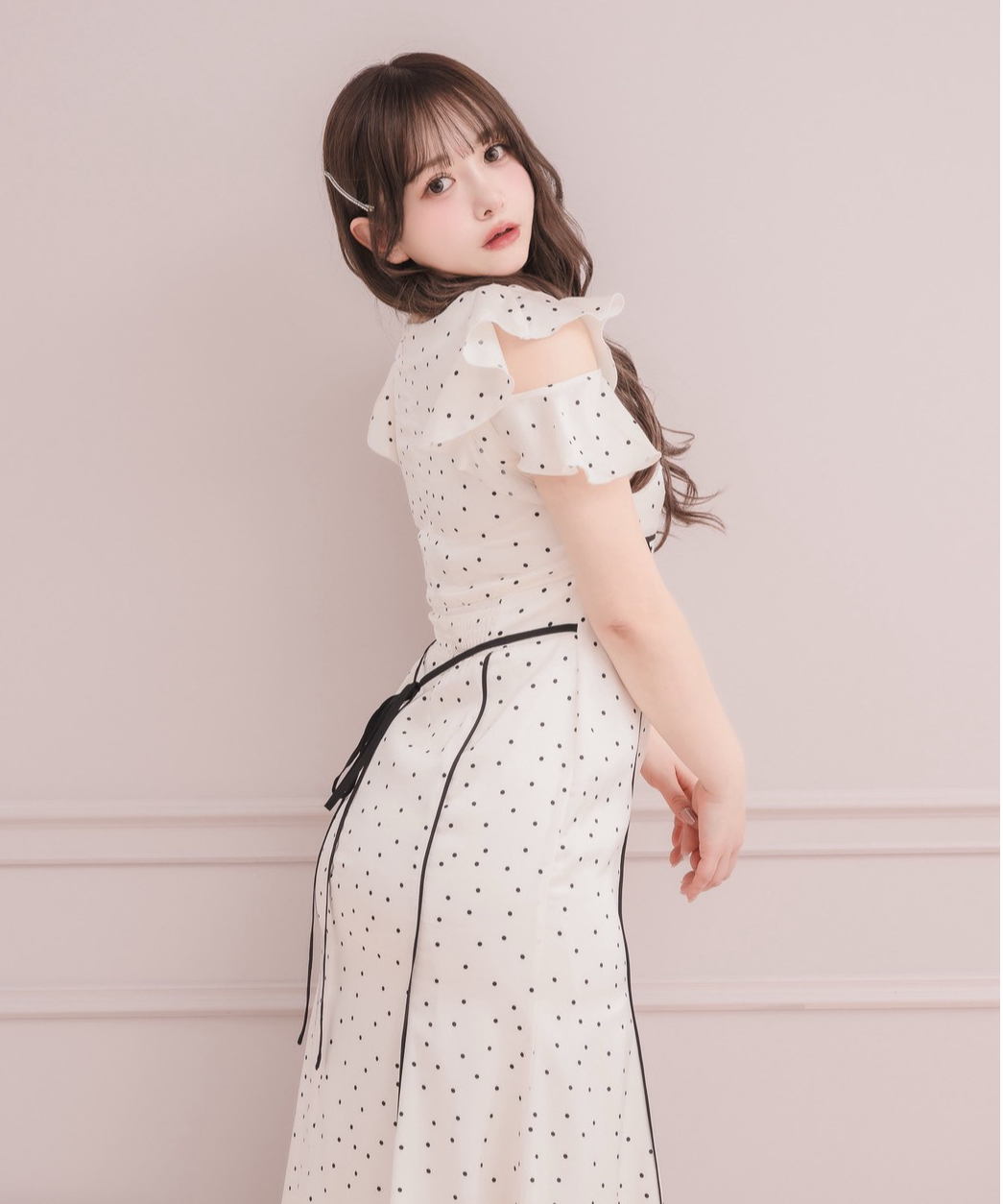 ショルダーフリルドットワンピース | DOLCELICHE（ドルチェリーチェ）