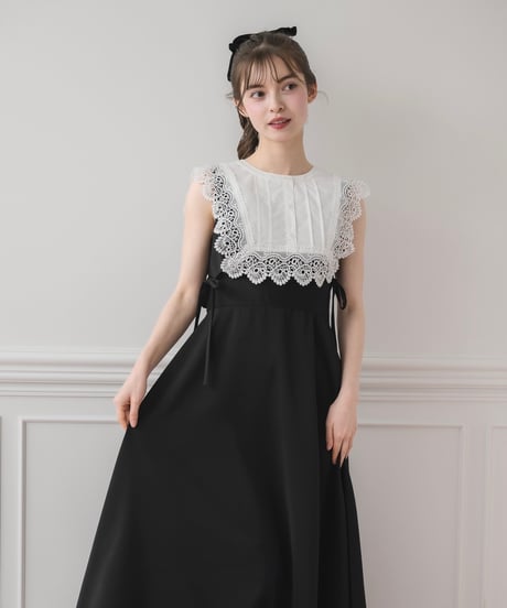 DOLCELICHE レースケープ付きワンピース ブラック レースケープ付きワンピース | DOLCELICHE（ドルチェリーチェ）