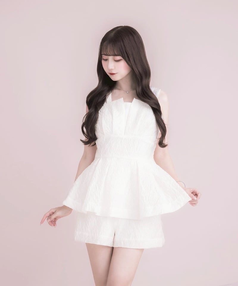 DOLCELICHE puffyジャガードショートロンパース puffyジャガードショートロンパース | DOLCELICHE（ドルチェ