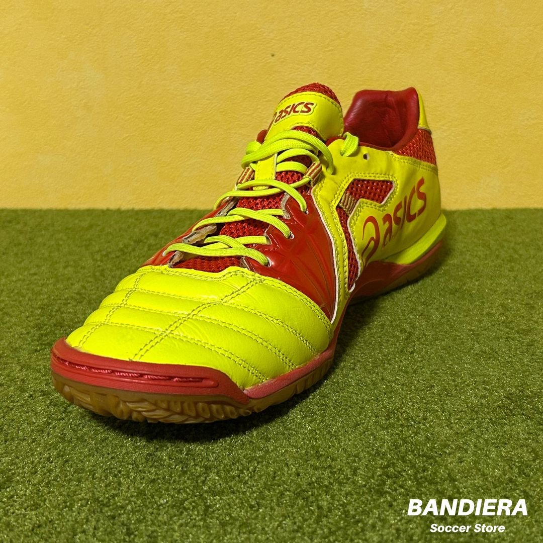 あきら様 あきらasics フットサルシューズ デスタッキ 26.5センチ ASICS アシックス フットサルシューズ デスタッキ 5K（ネオンイエロー