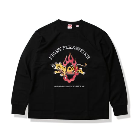 8.1oz US Cotton L/S Tee : Fire Hoop