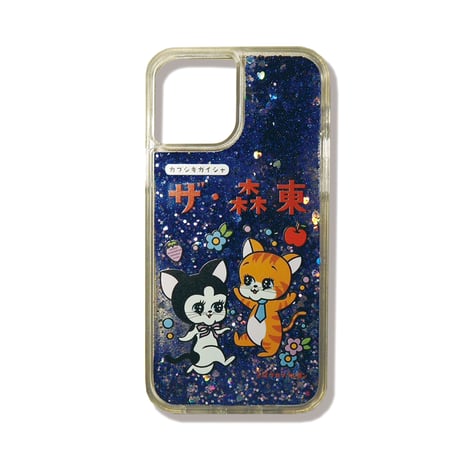 Glitter iPhone CASE：RETRO CATS