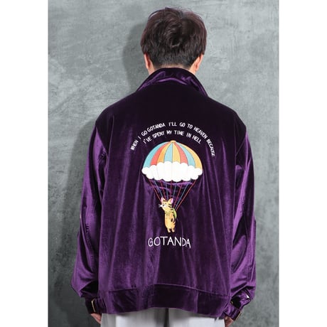 GOTANDA SOUVENIR JACKET-Purple Velour-