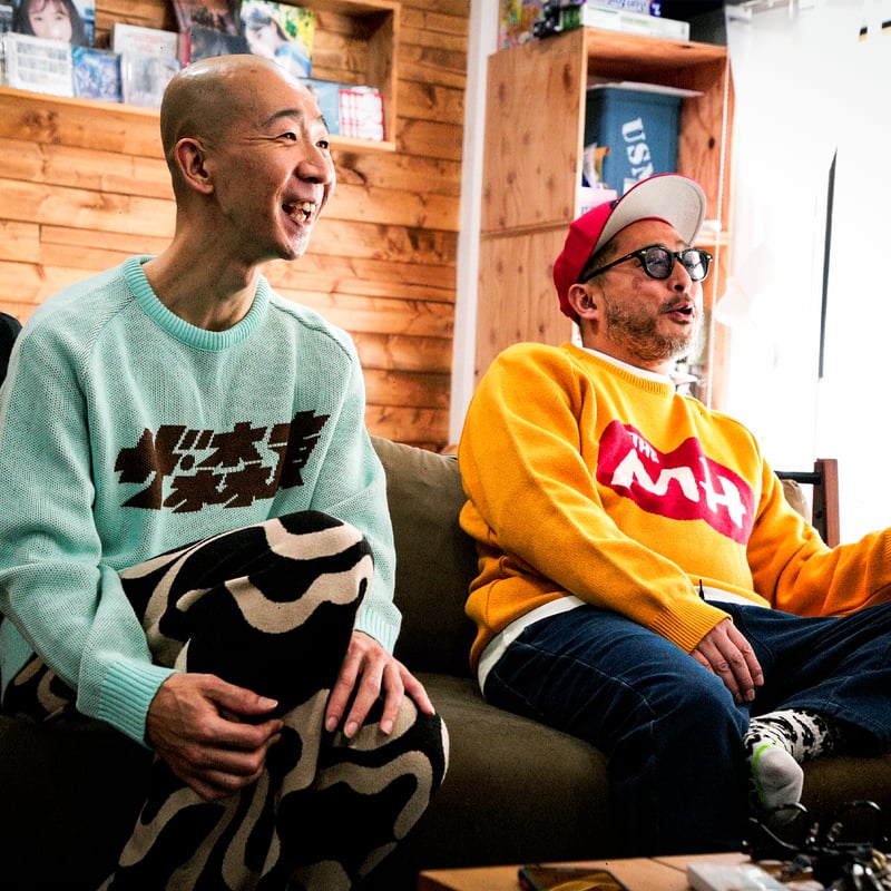さらば青春の光 ザ・森東 ニット 黒 ザ・森東 LOGO Original Jacquard Knit | THE・MORIHIGA
