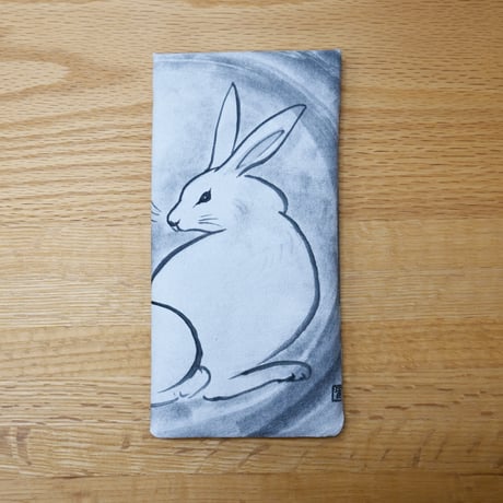 水墨画のばね口ポーチ