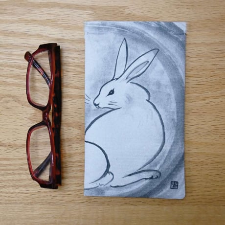 水墨画のばね口ポーチ