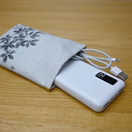 水墨画のばね口ポーチ