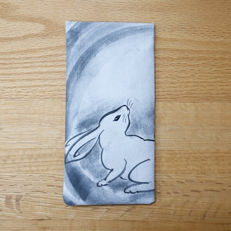 水墨画のばね口ポーチ