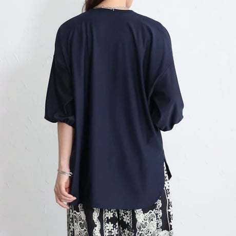 ヘンリーネックTシャツ　接触冷感