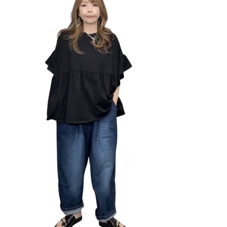 0360前バックルカーブデニムパンツ