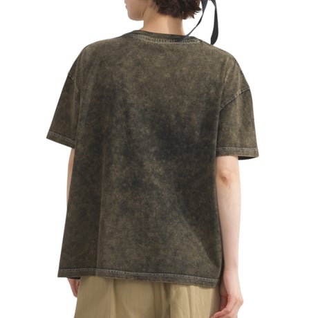 3126デニム 異素材 切替 リメイク風 半袖 Tシャツ