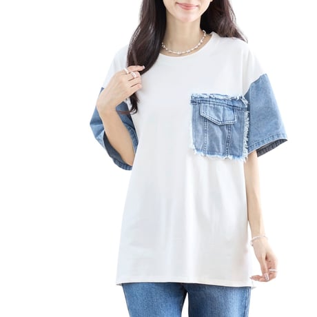 614デニムポケットTシャツ