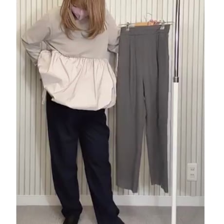 8805【SALE】定価9790円Utao:ストレッチ起毛テーパードパンツ