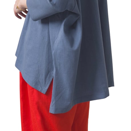 6137 冷感シルクタッチドルマンスリーブ6分袖プルオーバー