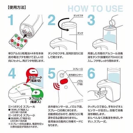 非接触　アルコールディスペンサー