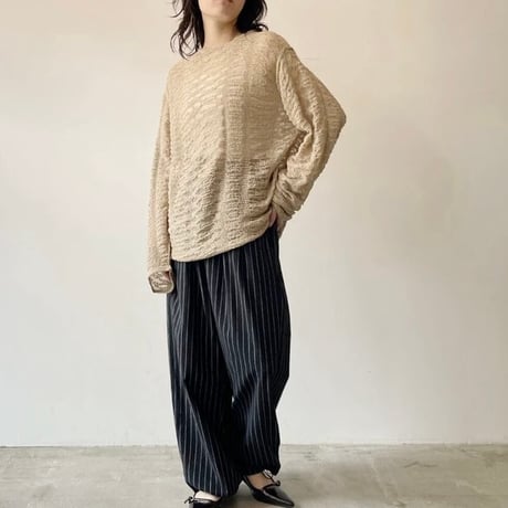 1706透かし編みクルーネックPO