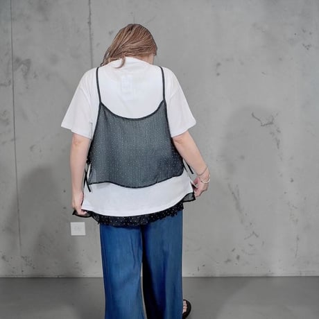 ドットシフォンキャミTシャツ