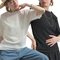 1012-2カットシャーリング メロー クルーネック Tシャツ