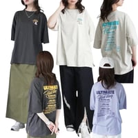 オバケ刺繡ロゴバックプリントビッグTシャツ