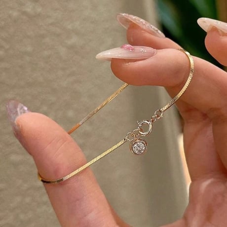 ✨ステンレス製一粒ジルコニアブレスレット✨