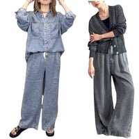 【6/5頃入荷】263684接触冷感 9.5oz とろみデニムバギーパンツ