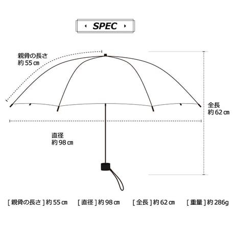 【一級遮光　UVカット率99.9％】晴雨兼用　55cmミニ　バイカラー　合皮レザーハンドル