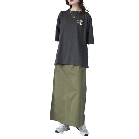 オバケ刺繡ロゴバックプリントビッグTシャツ