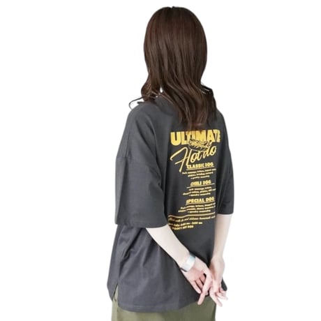 オバケ刺繡ロゴバックプリントビッグTシャツ