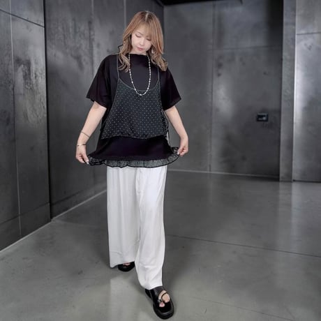 ドットシフォンキャミTシャツ