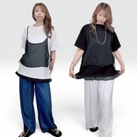 ドットシフォンキャミTシャツ