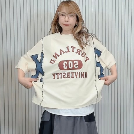 263009 ワッフルリメイクTシャツ