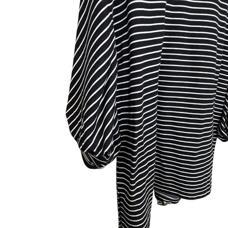 ぽわん7部袖ボーダーTシャツ