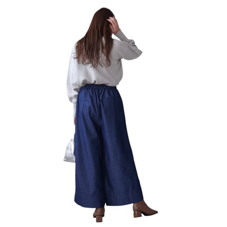 6141  ゆったりデニムワイドパンツ